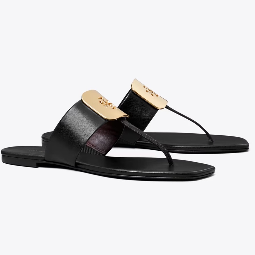 NEW Tory Burch Georgia Thong Sandal in Perfect Black